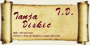 Tanja Diskić vizit kartica